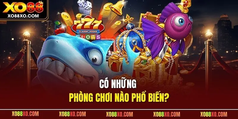 Có những phòng chơi nào phổ biến?